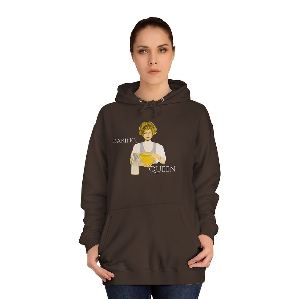 Thumbnail: Retro Baking Queen Hoodie Pullover Sweatshirt w/Pockets Vintage Coles Phillips