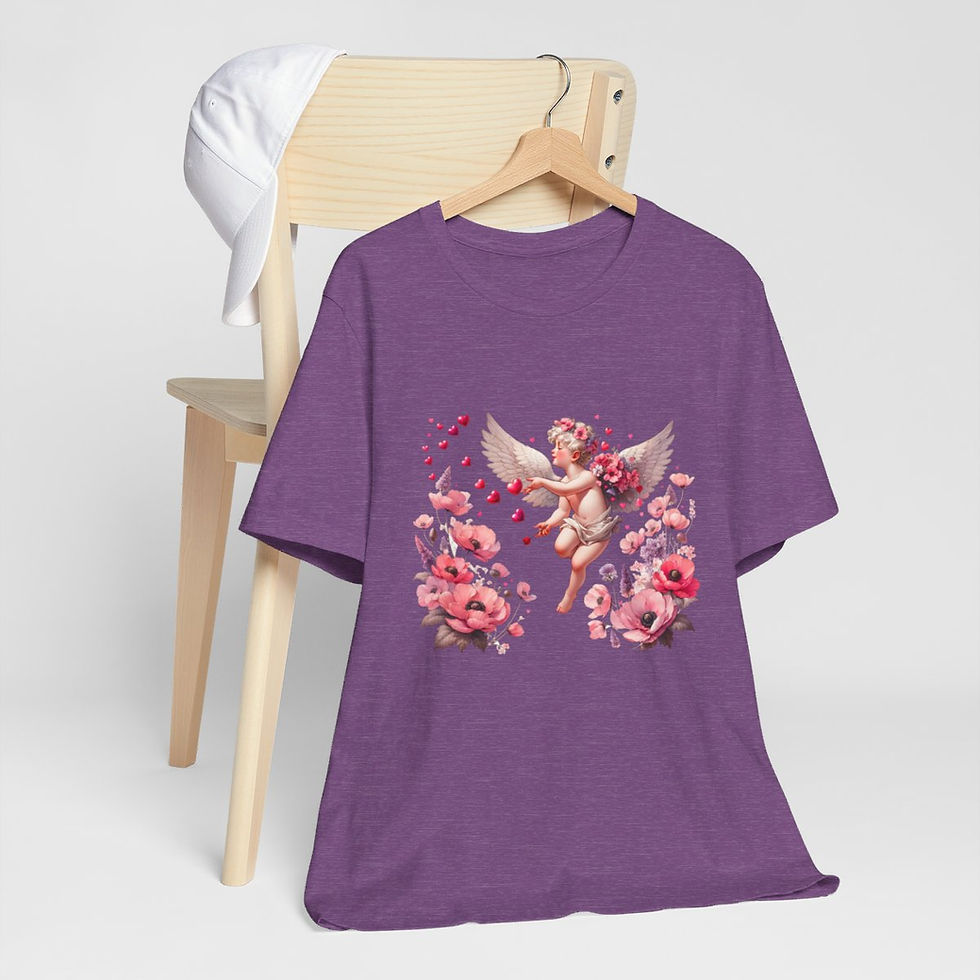 Thumbnail: Shabby Cherub T-Shirt Vintage Cupid Angel Tee Wearable Art Thoughtful Gifts