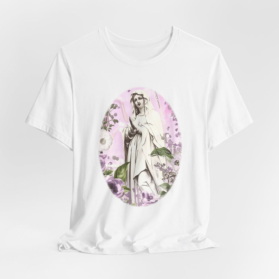Thumbnail: Vintage Virgin Mary T-Shirt Shabby Apparel Religious Art Tee Catholic Gifts