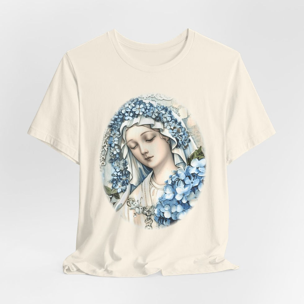 Thumbnail: Artistic T-Shirt Virgin Mary Madonna Religious Wearable Art Tee Catholic Gifts