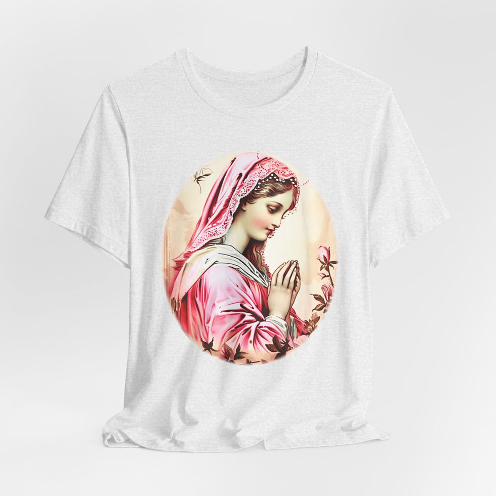 Thumbnail: Vintage Virgin Mary T-Shirt Shabby Apparel Religious Art Tee Catholic Gifts