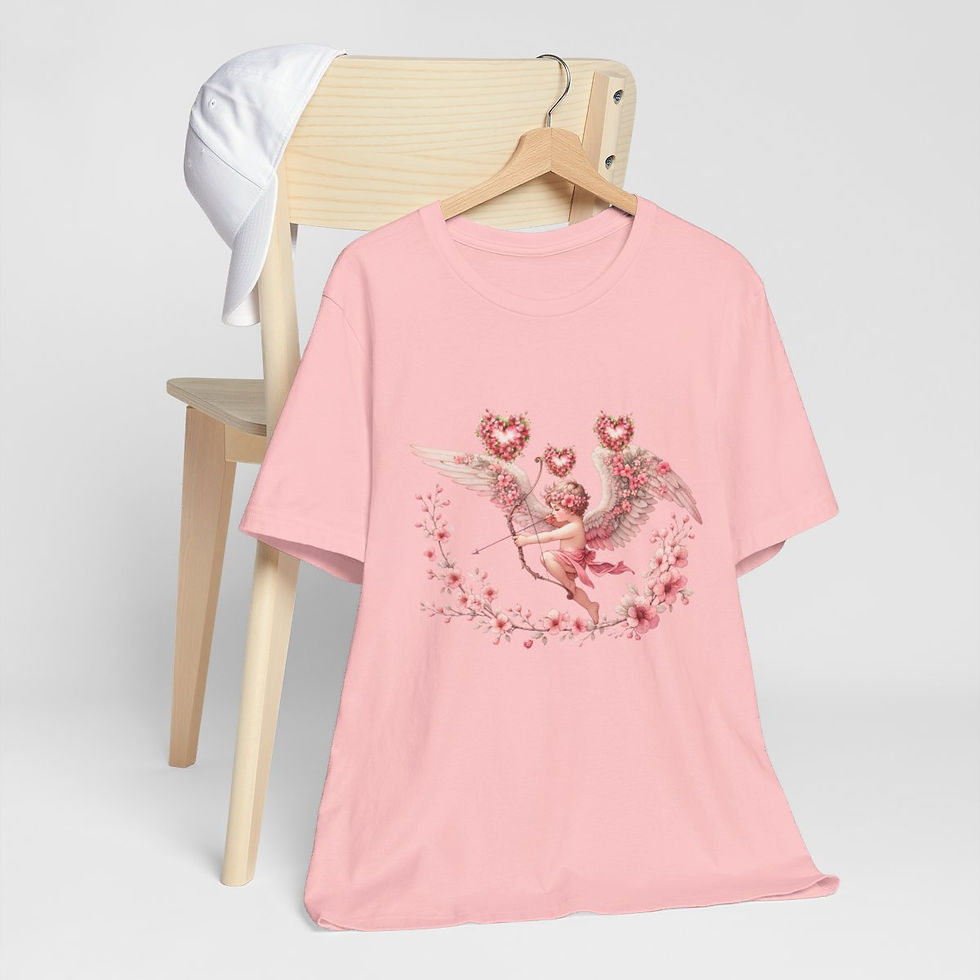 Thumbnail: Shabby Cherub T-Shirt Vintage Cupid Angel Tee Wearable Art Thoughtful Gifts
