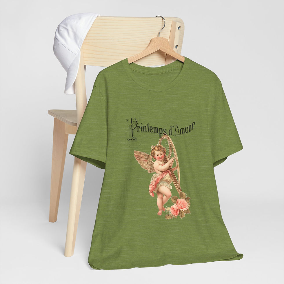 Thumbnail: Vintage Cherub T-Shirt Shabby French Isn't it Love Artistic Cupid Gift Romance