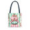 Thumbnail: Artistic Shabby Autumn Tote Bag Pink Mint Pumpkins Trendy Fall Expressive Gift