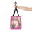 Thumbnail: Pastel Pumpkins Fall Tote Bag Shabby Leopard & Pink Autumn Lover Expressive Gift