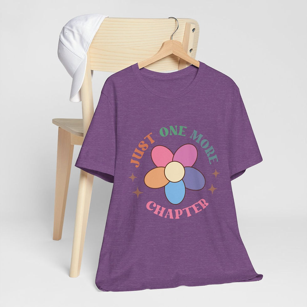 Thumbnail: Book Lover T-Shirt Just One More Chapter Graphic Art Tee Reading theme