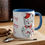 Miniatura: Retro Kitten Christmas Coffee Mug 1950s Merry happy Jolly Cat Lover Holiday gift