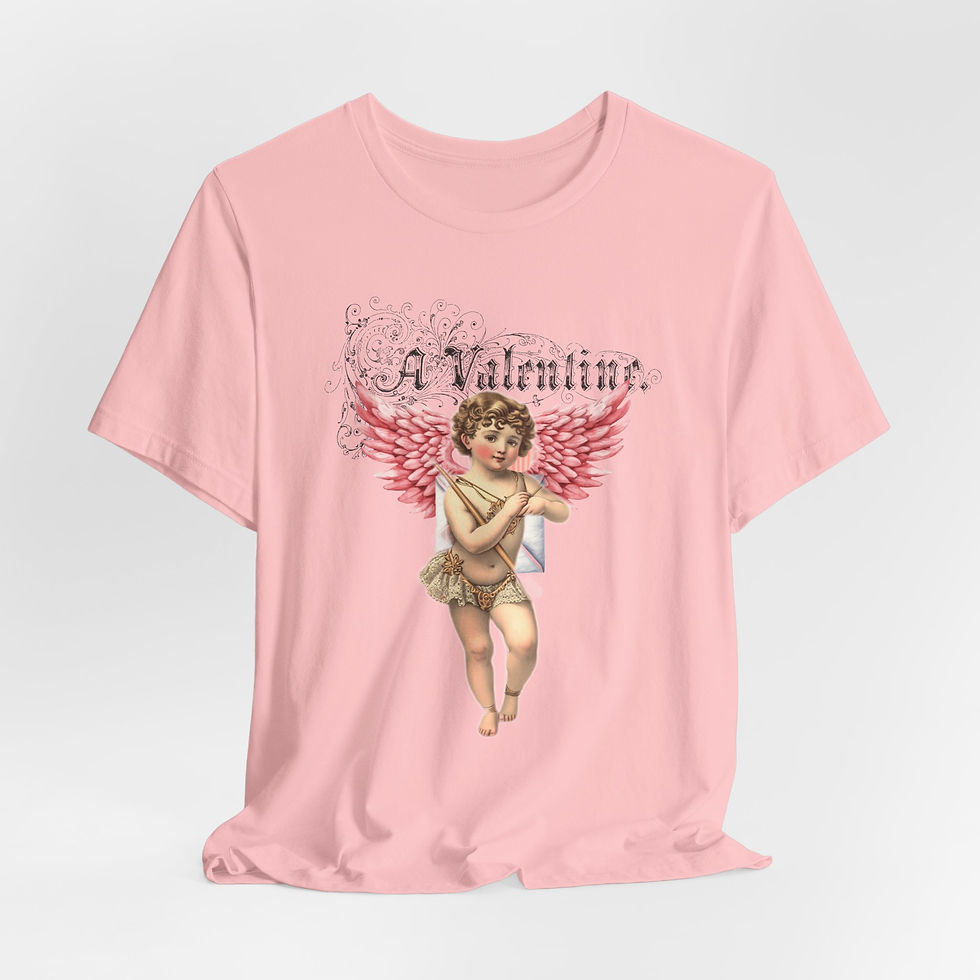 Thumbnail: Vintage Cupid T-Shirt Shabby French Angel A Valentine Artistic Gift Romantic Tee