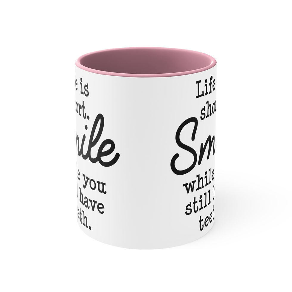 Thumbnail: Funny Coffee Mug Life is Short Smile While You Have Teeth Sarcastic Gifts