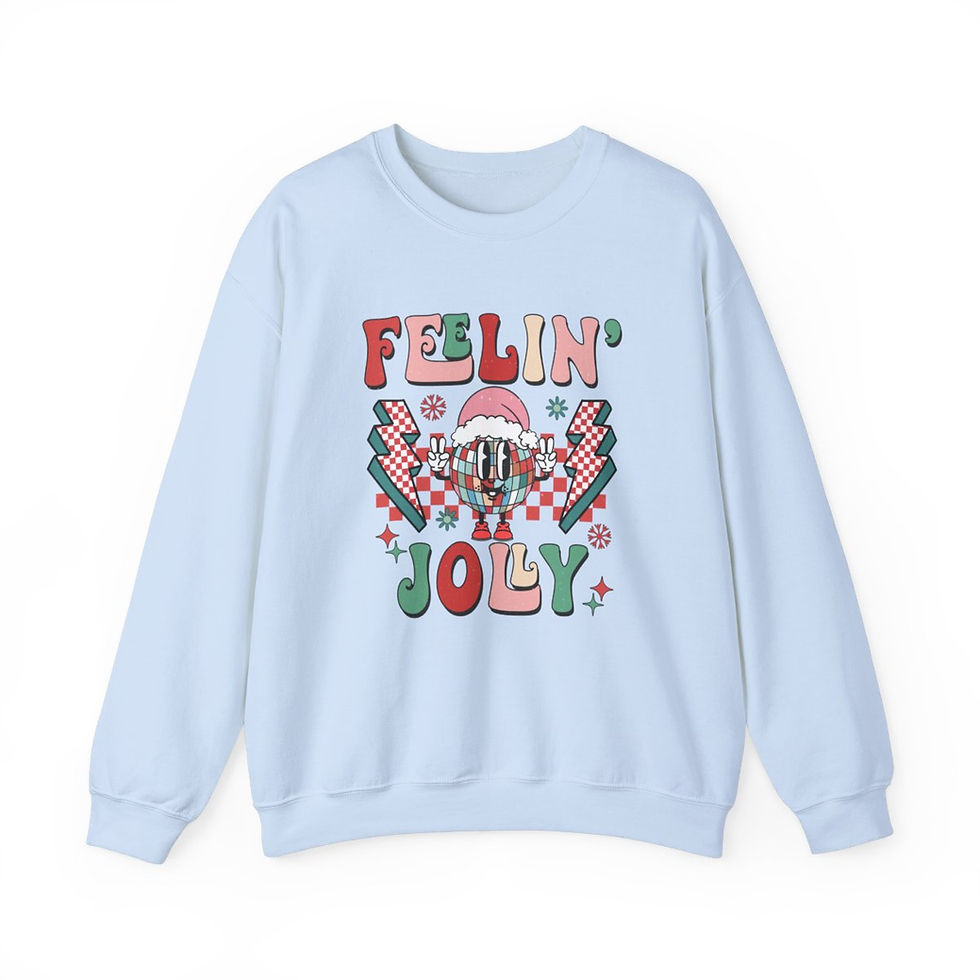 Thumbnail: Retro Christmas Sweatshirt Feeling Jolly Vintage style Holiday Apparel