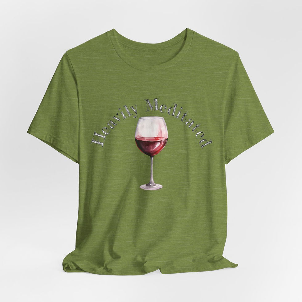 Thumbnail: Wine Lover T-Shirt Heavily Meditated Funny Art Tee Sarcastic Expressive Gifts