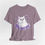 Miniatura: Artistic Cat T-Shirt Shabby Purple Hearts & White Kitten Art Cute Cat Lover Gift