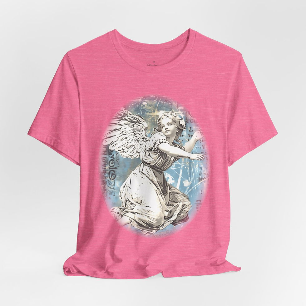 Thumbnail: Pastel French Shabby T-Shirt Vintage Cherub Angel Apparel Chic Artistic Gifts
