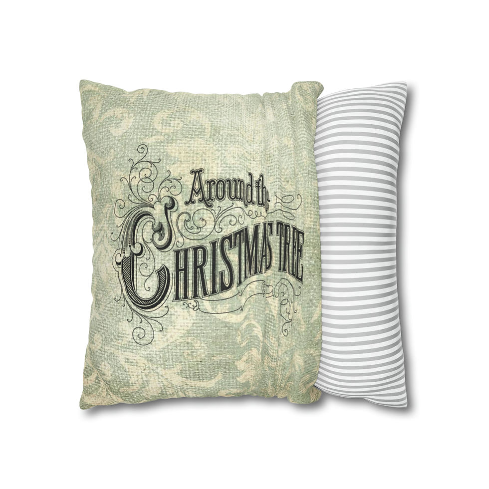 Thumbnail: Christmas Throw Pillow Cover Around the Christmas Tree Artistic Holiday Decor