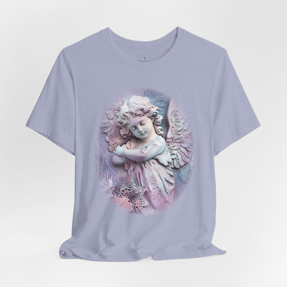 Thumbnail: Pastel Shabby T-Shirt Vintage Cherub Sleeping Angel Apparel Chic Artistic Gifts
