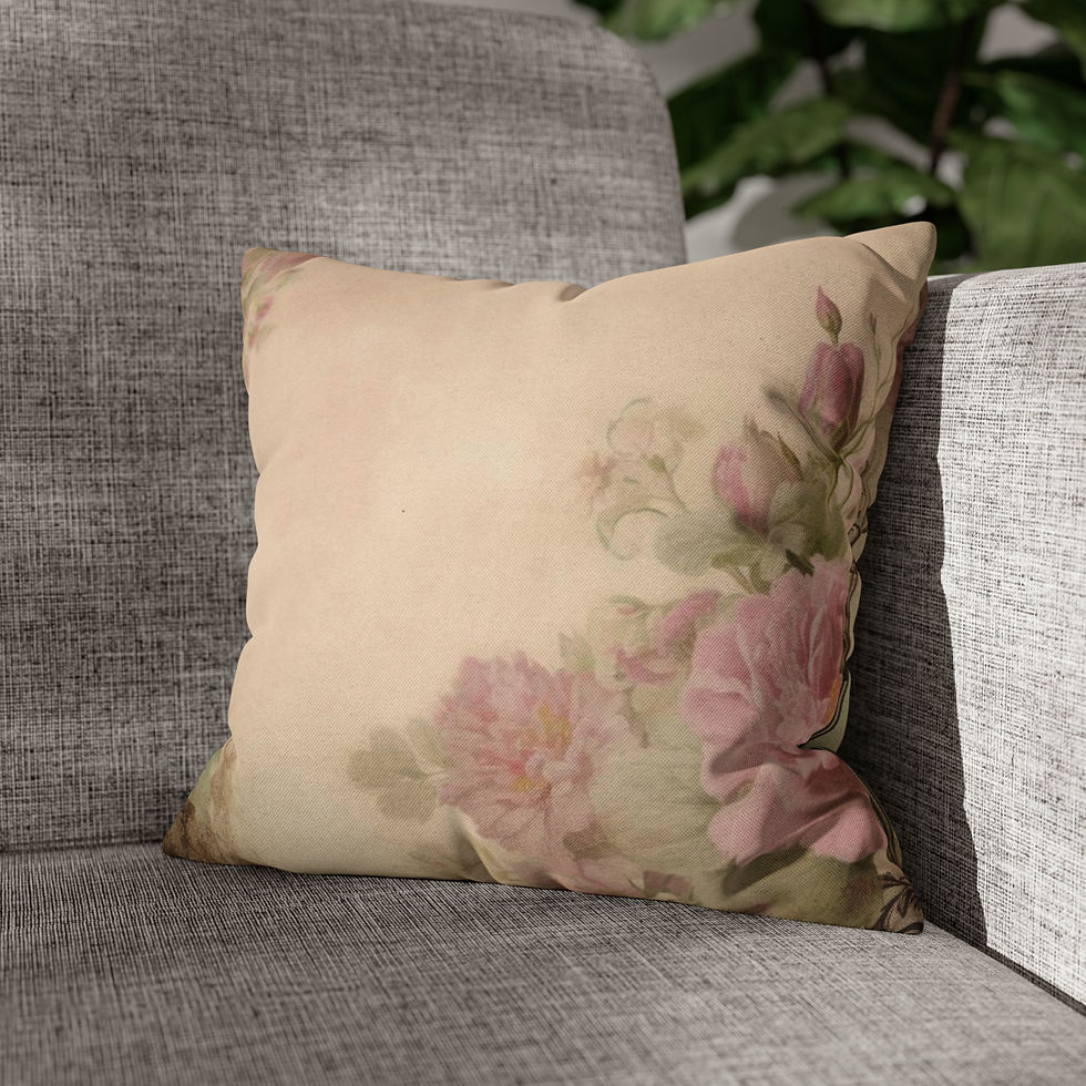 Thumbnail: Shabby French Country Home Decor Throw Pillow cover Vintage Pink Roses