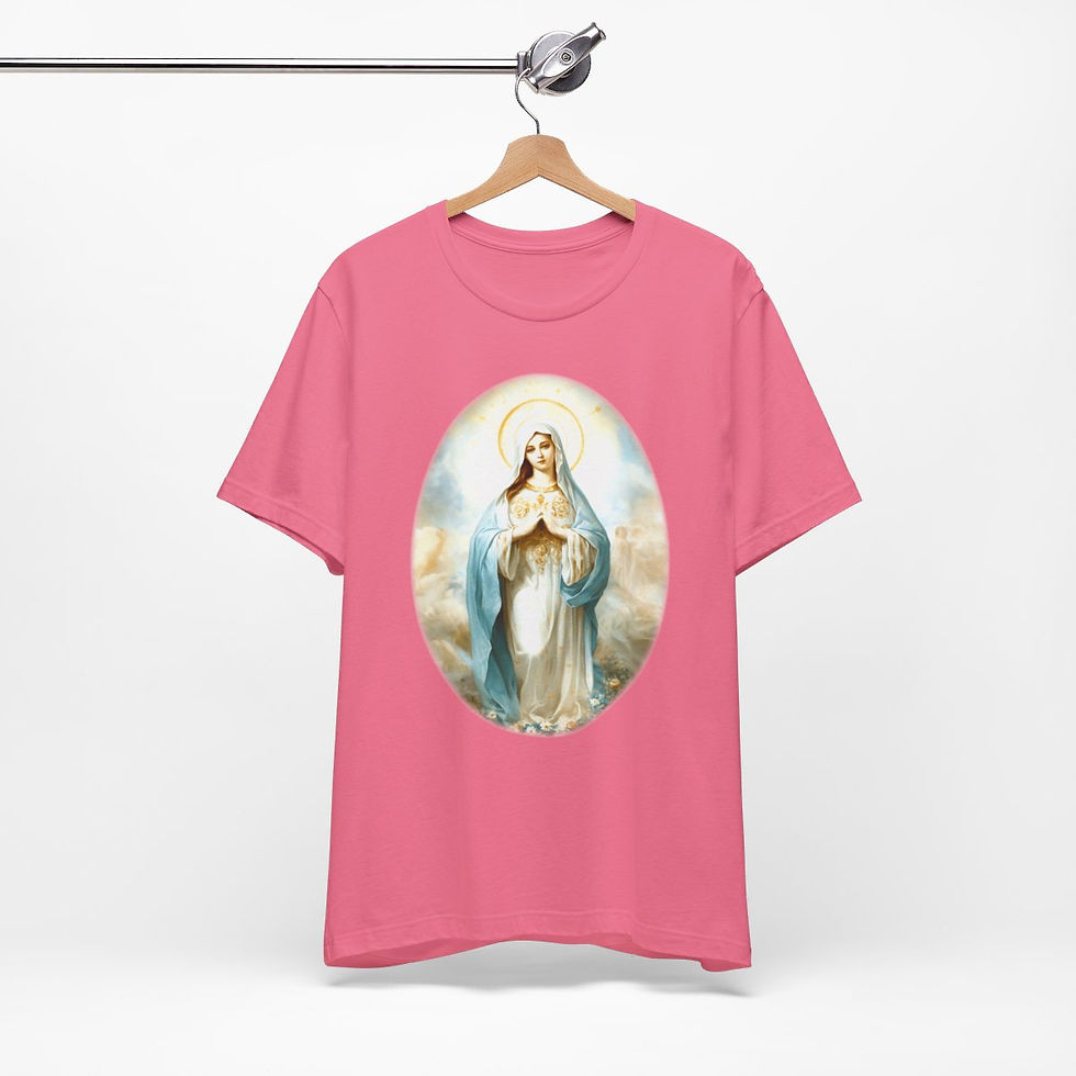 Thumbnail: Copy of Virgin Mary T-Shirt Ave Maria Religious Faith Art Tee Catholic Gifts