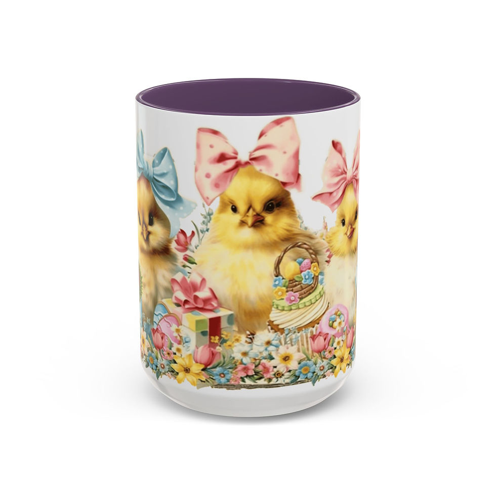 Thumbnail: Artistic Spring Coffee Mug Baby Chicks Shabby Country Farmhouse Gift 