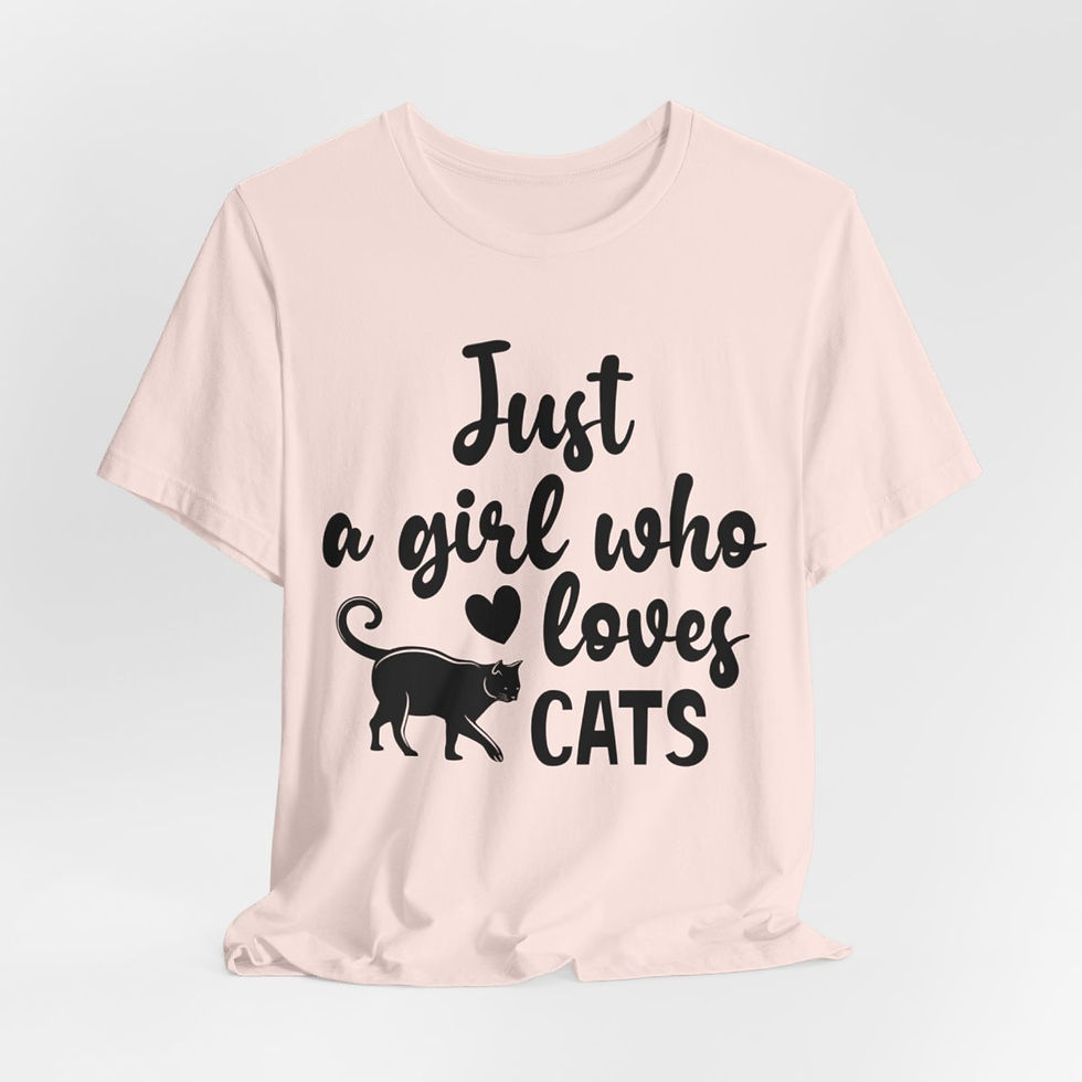 Thumbnail: Sarcastic Cat Lover T-Shirt Just a girl Who Loves Cats Expressive Fun Gifts