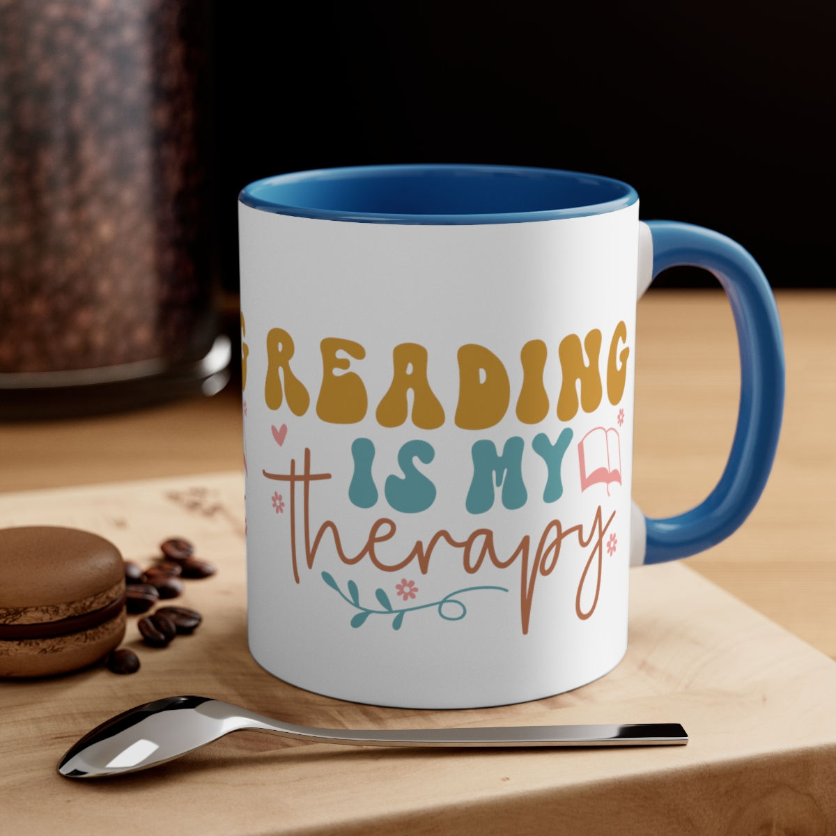 Book Lover Coffee Mug Reading is My Therapy Reading Theme Thoughtful Gifts