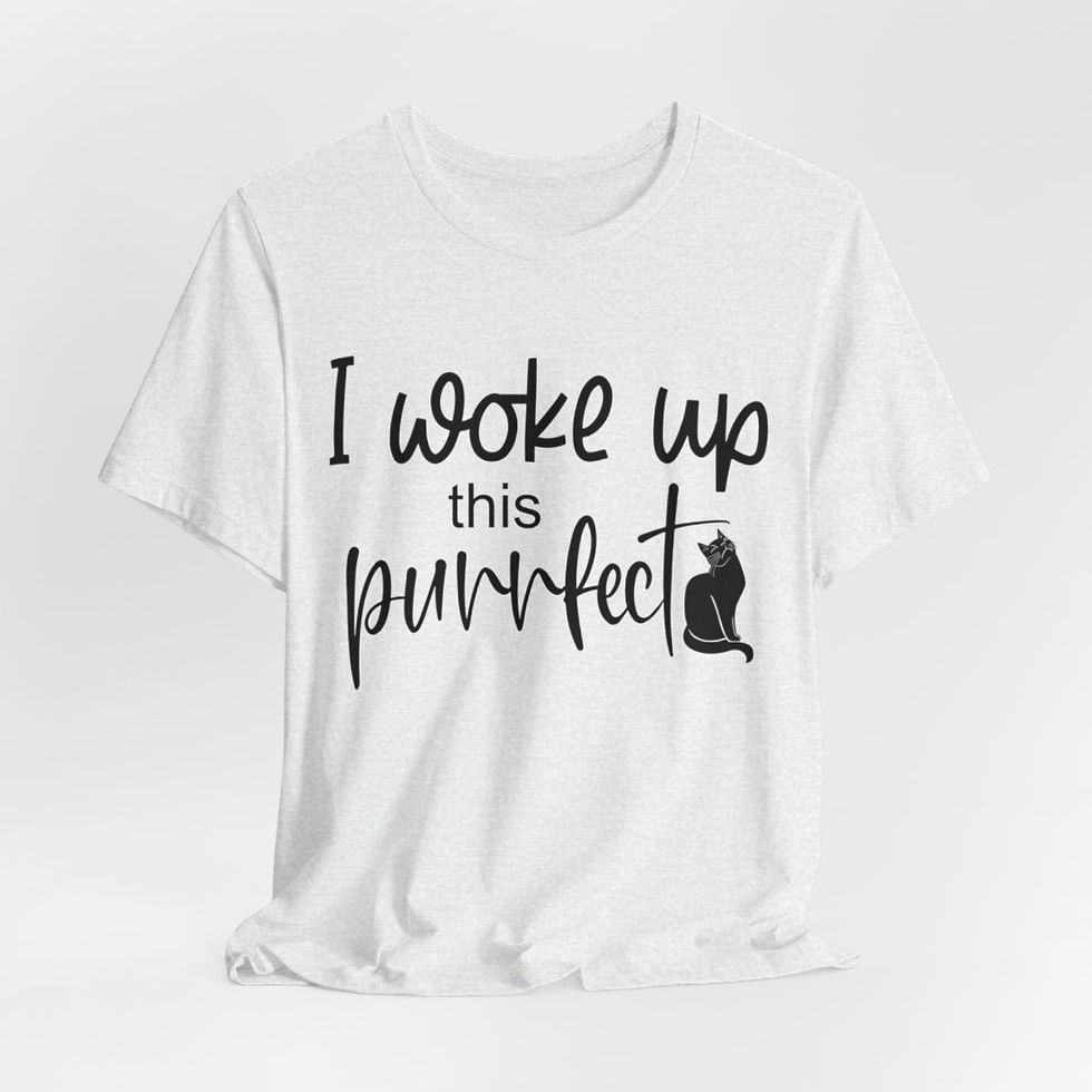 Thumbnail: Sarcastic Cat Lover T-Shirt I Woke Up this Purrfect Expressive Fun Gifts