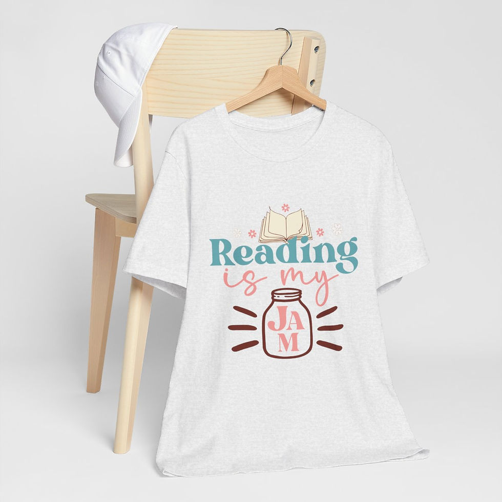Thumbnail: Book Lover T-Shirt Reading is my Jam Expressive Apparel Thoughtful Gifts