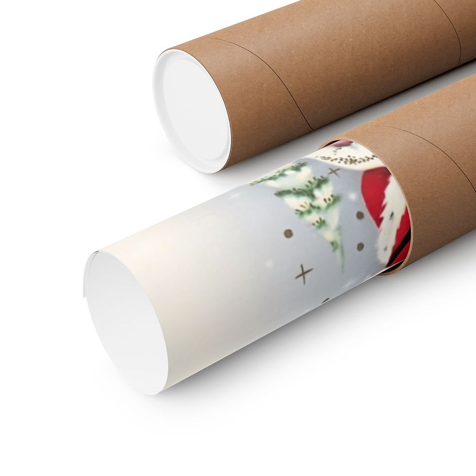 Thumbnail: Vintage Santa Christmas Art Print Santa Going Down Chimney retro Holiday Decor 