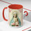 Miniatura: Shabby Chic Virgin Mary Coffee Mug Pastel Art Mug Pink Roses Catholic Faith Gift