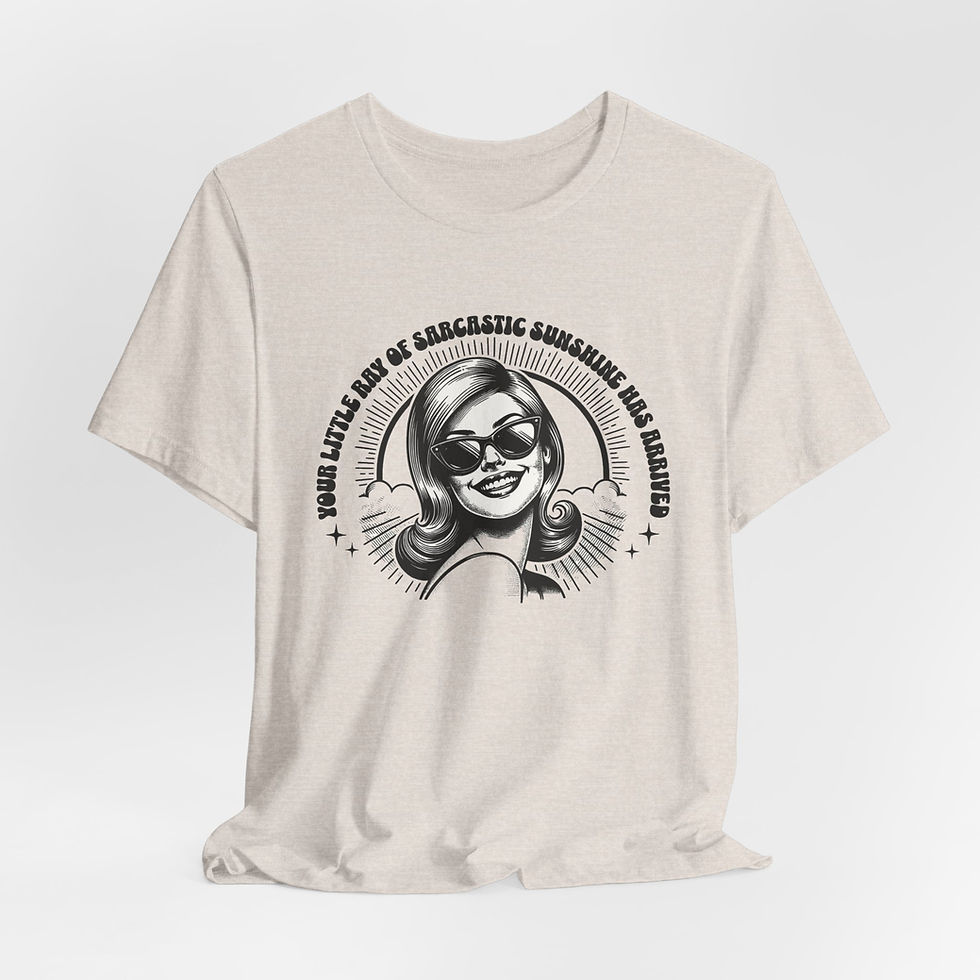 Thumbnail: Sarcastic T-Shirt Ray of Sunshine Gift Funny Retro Art Tee Friend Fun Gift