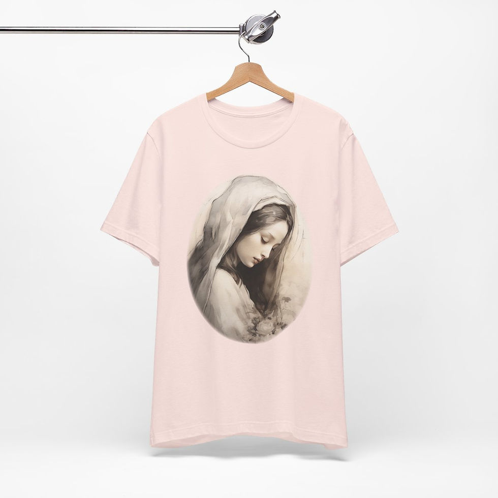 Thumbnail: Virgin Mary T-Shirt Lady of Sorrows Ave Maria Art Tee Catholic Faith Gift