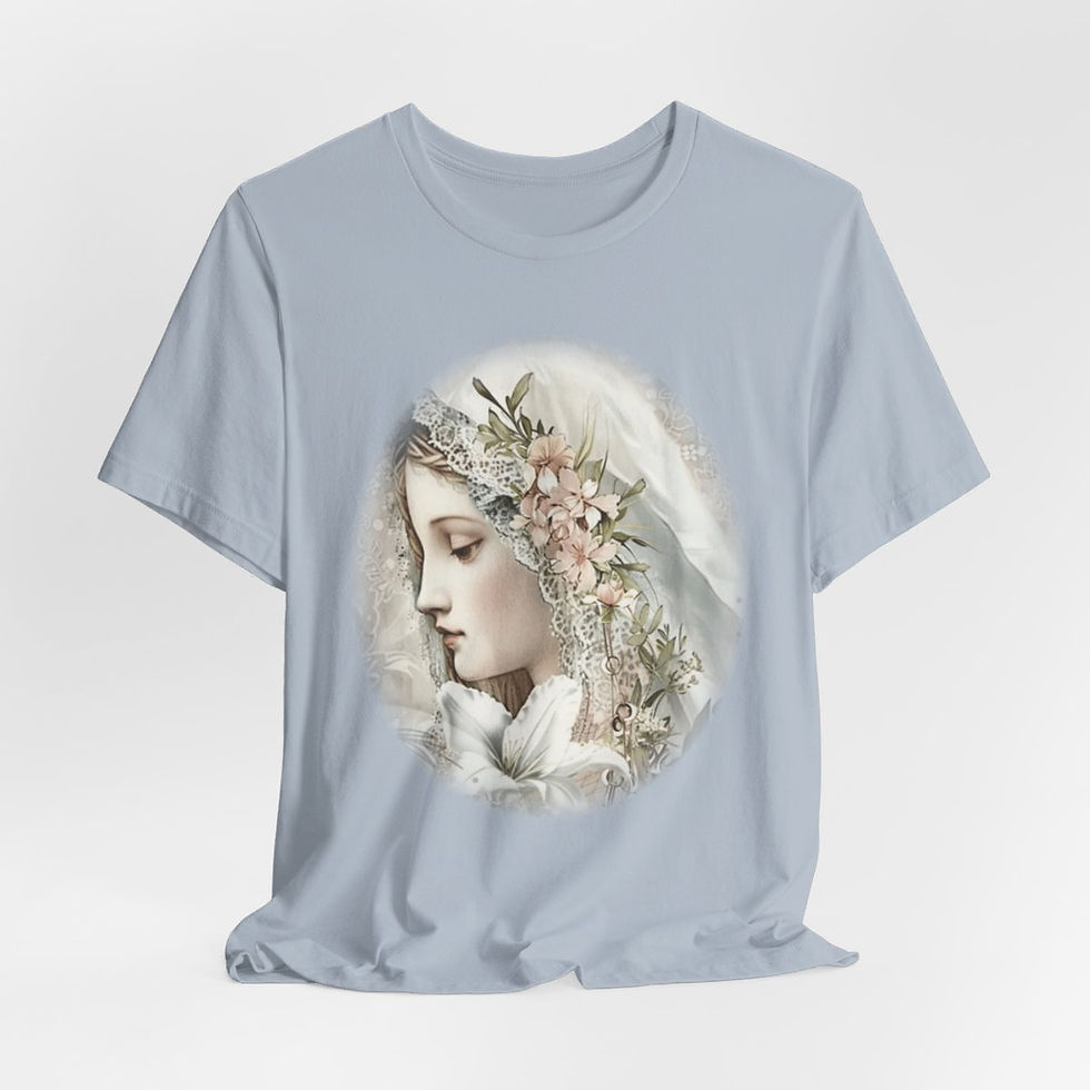 Thumbnail: Vintage Virgin Mary T-Shirt Shabby Apparel Religious Art Tee Catholic Gift