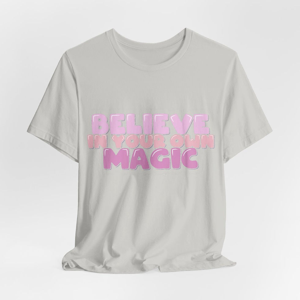 Thumbnail: Motivational T-Shirt Believe in Your Own Magic Expressive Apparel Witchy gifts