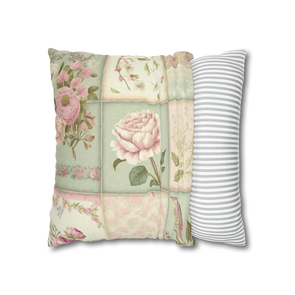 Thumbnail: Artistic Shabby Throw Pillow cover French Farmhouse Vintage Cottage theme