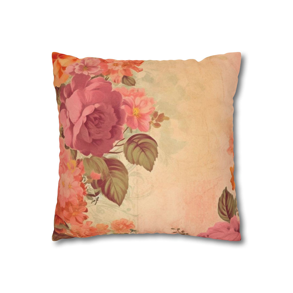 Thumbnail: French Country Home Decor Throw Pillow cover Vintage Floral Shabby Chic
