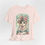 Miniatura: Victorian Cat Art T-Shirt Shabby Mint & Pink Roses Hat Artistic Cat Lover Gift