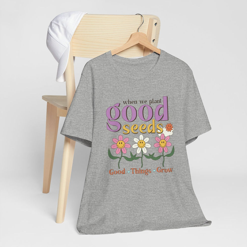 Thumbnail: Artistic T-Shirt Plant Good Seeds Motivational Retro Art Apparel Spiritual Theme