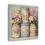 Miniatura: Shabby French Country Canvas Art Jars Flowers Distressed Farmhouse Wall Decor