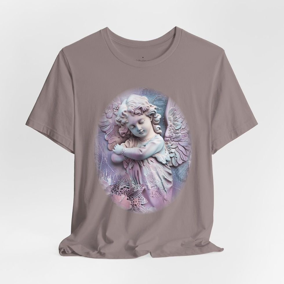 Thumbnail: Pastel Shabby T-Shirt Vintage Cherub Sleeping Angel Apparel Chic Artistic Gifts