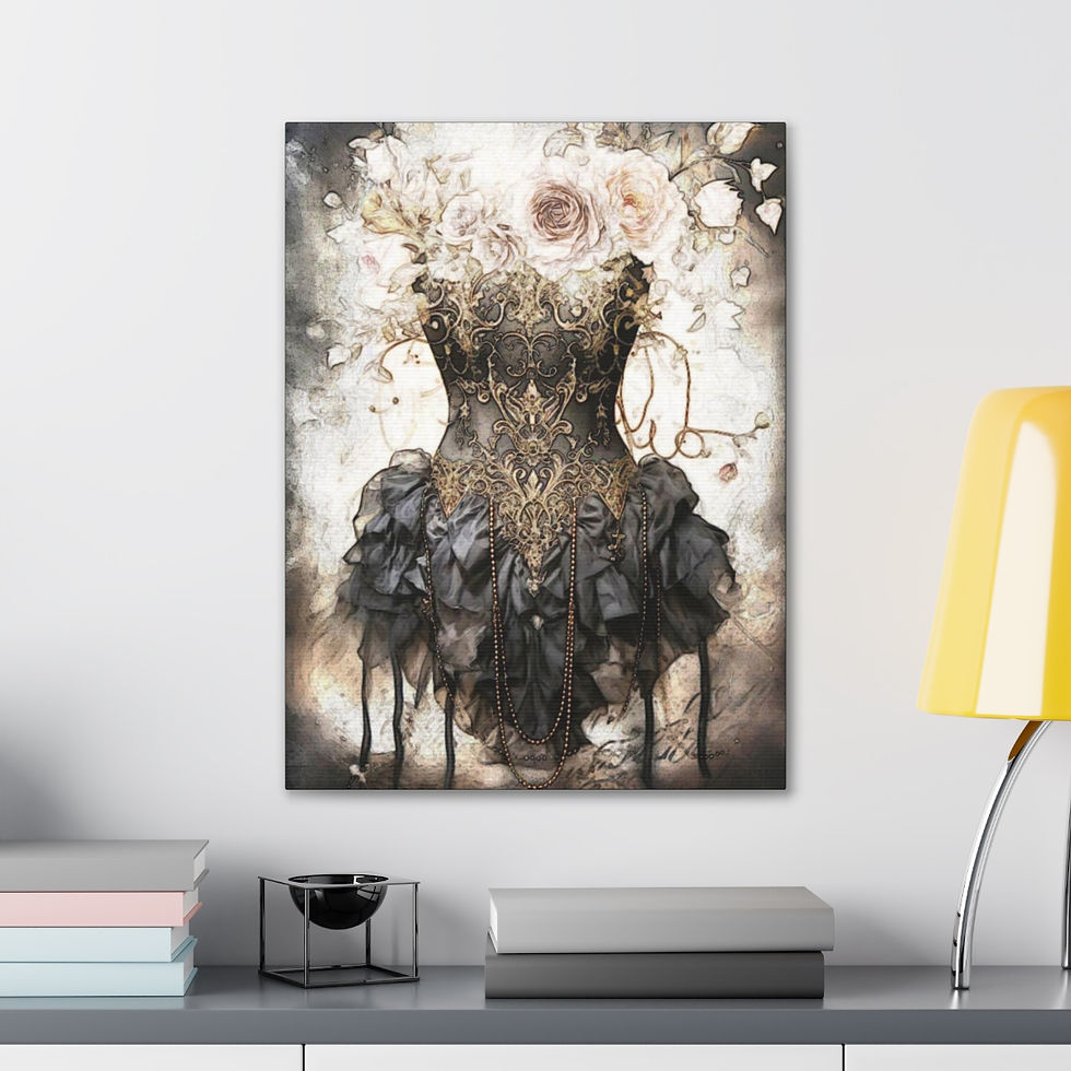Thumbnail: Shabby French Fashion Canvas Art Print White Roses French Country Decor
