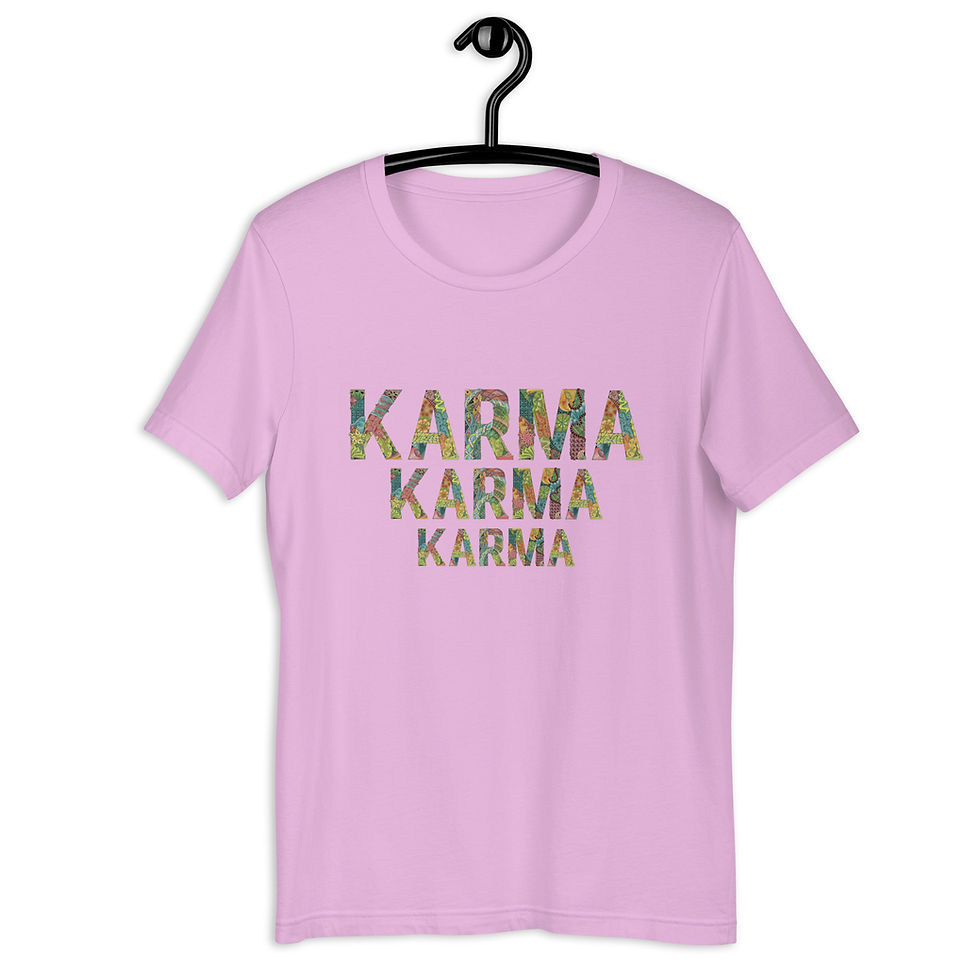 Thumbnail: Karma T-shirt Expressive Spiritual Tee Artistic Gift