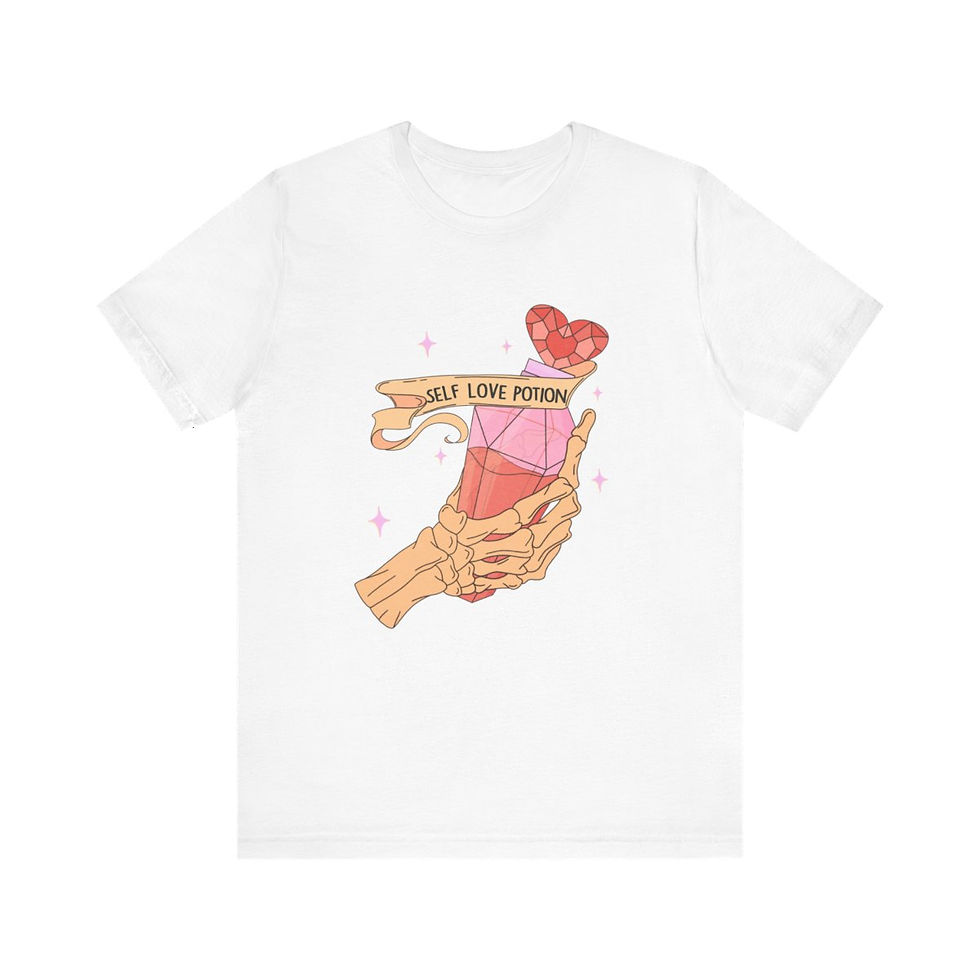 Thumbnail: Artistic T-Shirt Self Love Potion Skeleton Art Trendy Apparel Fun Gifts 