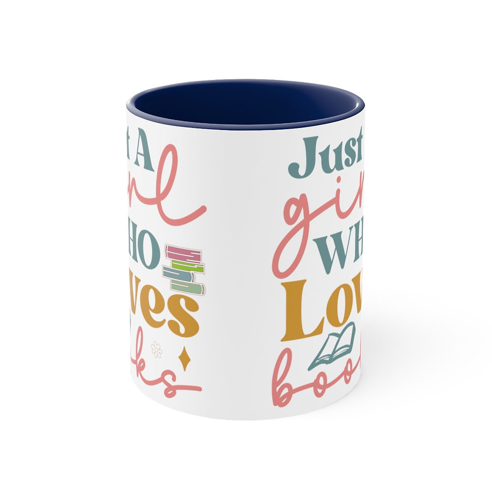 Thumbnail: Book Lover Coffee Mug Just a Girl who loves books Reading Theme Thoughtful gifts