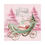 Miniatura: Shabby Victorian Christmas Art Print Pastel Pink Green Retro Holiday wall Decor