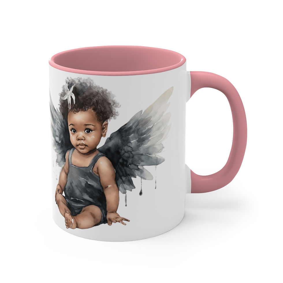 Thumbnail: Baby Angel Coffee Mug Thoughtful Gifts Angelic African American Art Mug