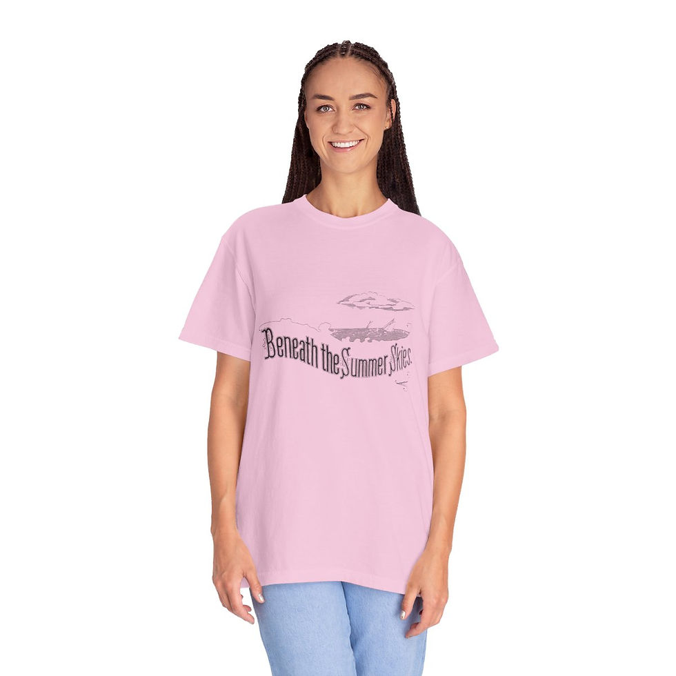 Thumbnail: Artistic T-shirt Beneath the Summer Skies Pre-shrunk Soft washed 100% cotton tee