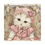 Miniatura: Shabby Cat Art Print - Victorian Kitten in Bonnet Pink Cat Lover gift Wall Decor