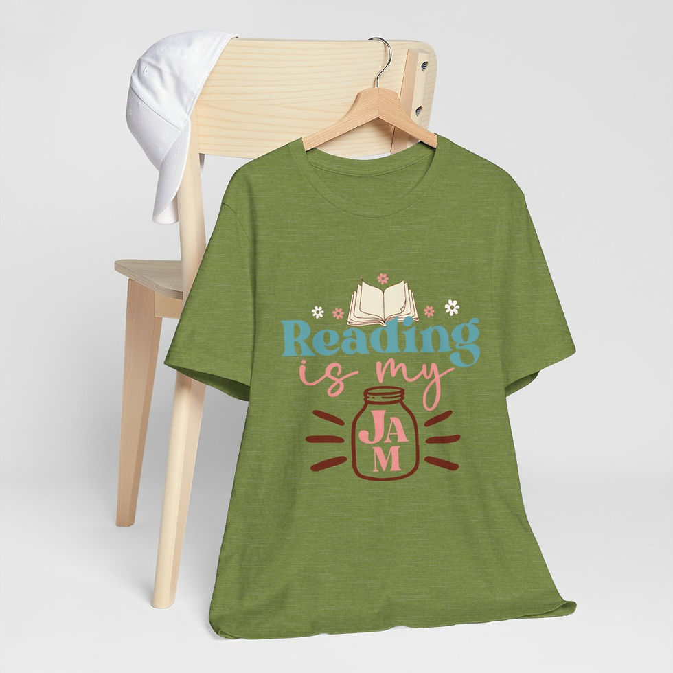 Thumbnail: Book Lover T-Shirt Reading is my Jam Expressive Apparel Thoughtful Gifts