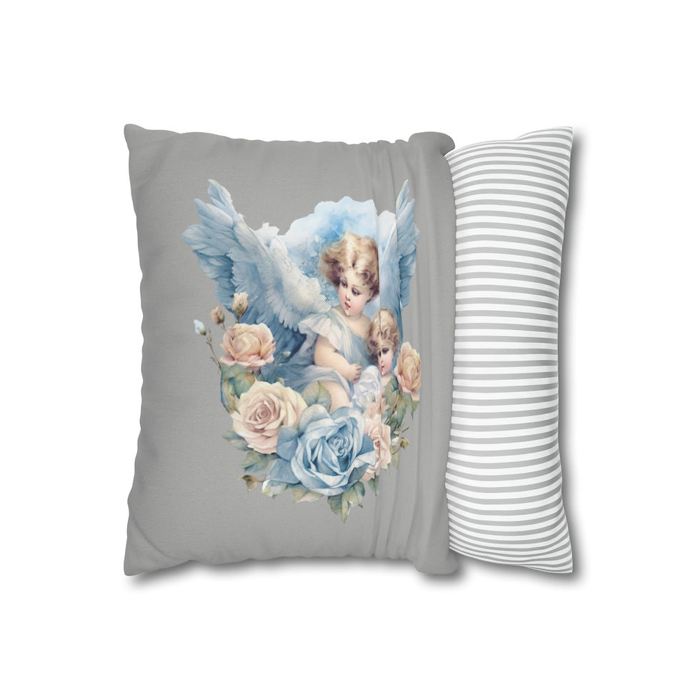 Thumbnail: Shabby Chic Cherub Art Throw Pillow cover Vintage Victorian Angel Art Home Decor