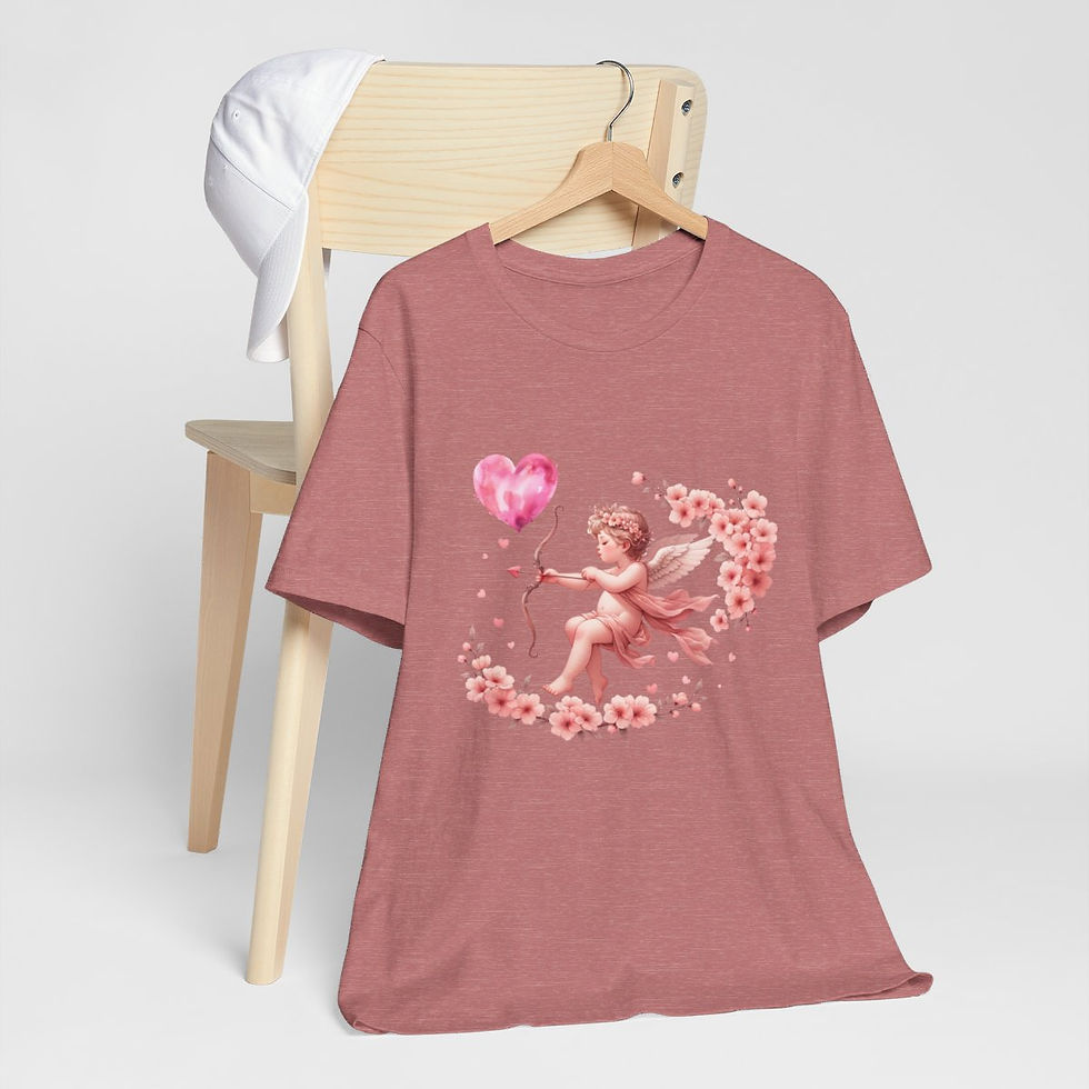 Thumbnail: Shabby Cherub T-Shirt Vintage Cupid Angel Tee Wearable Art Thoughtful Gifts