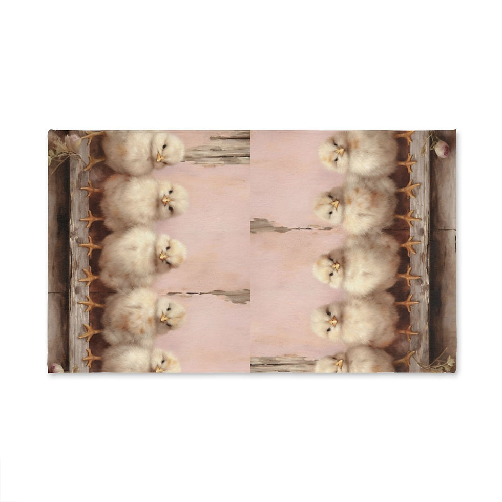 Thumbnail: Vintage Shabby Farmhouse Home Decor Hand Towel French Country Baby Chicks